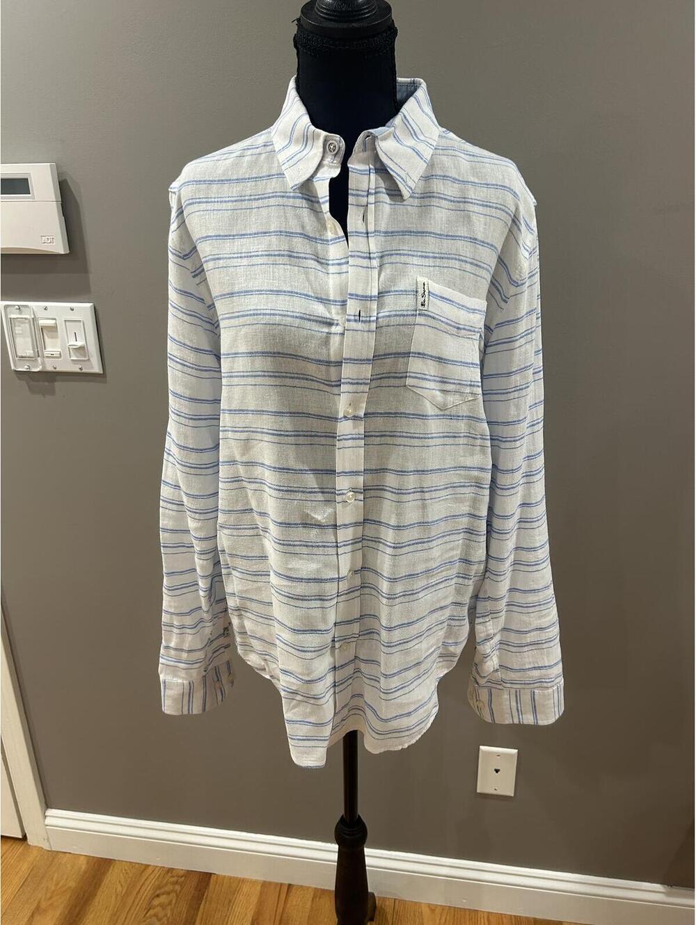 Ben Sherman Men's Modern Classic Fit Striped Button Down Dress Shirt Size M